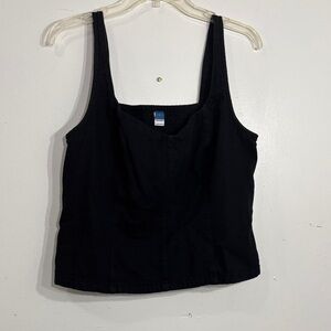 Old Navy Black Square Neck Tank Top